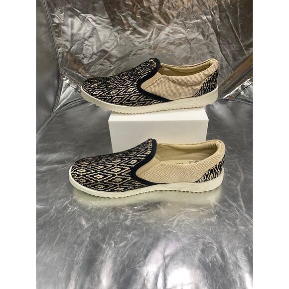 Everglades Boutique slip on sneaker black with tan Women's Size 9 - Picture 4 of 5